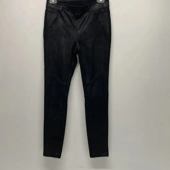 Free People Legging Midnight Vegan Faux Suede Pants Elastic Waist Black Size 4 - Picture 3 of 9